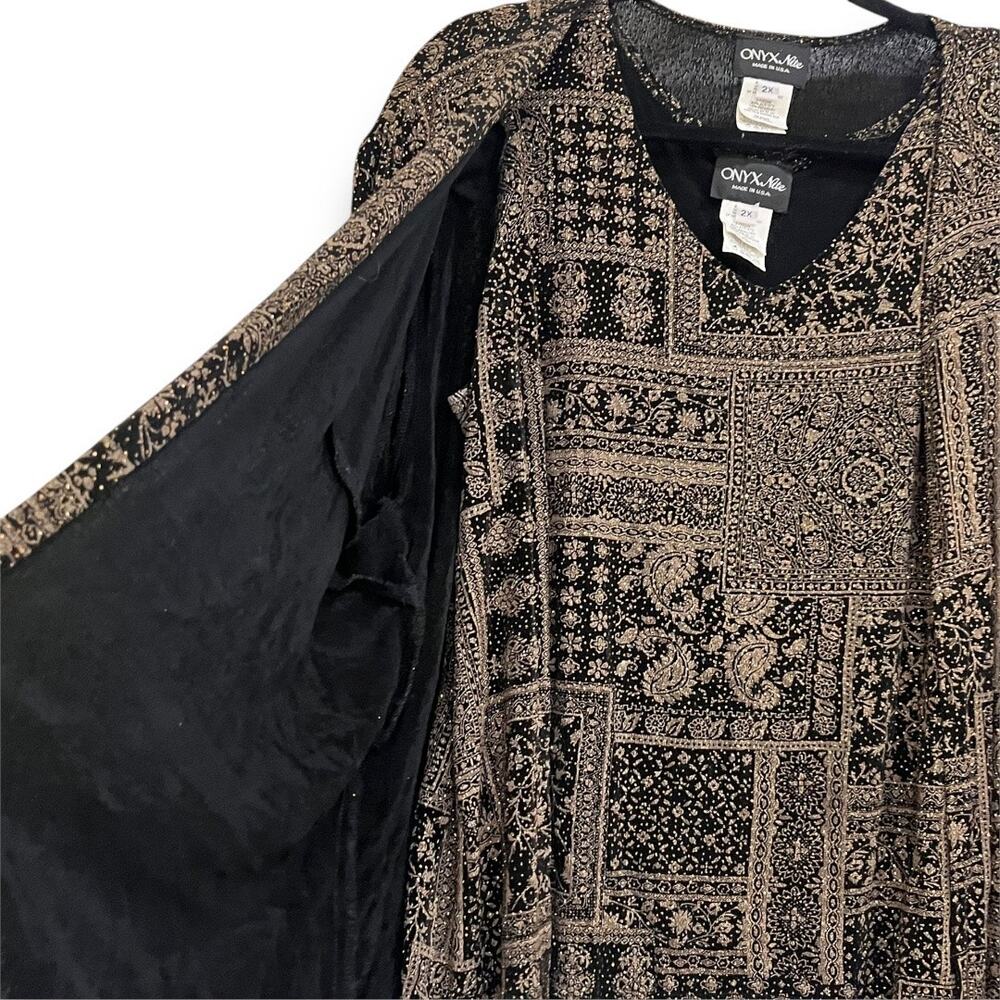 Vintage Onyx Nite glitter 2 piece blouse and jacket set - Picture 2 of 8
